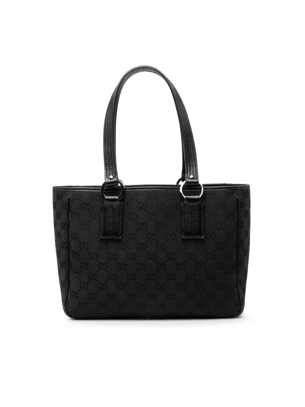Gucci Gg Canvas Tote Pre-Loved Black #357606G47B